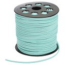 PATIKIL 100ヤード×2.6mmフェイクスエードレザーコード ブレスレットネックレスビーズ作りDIYクラフト用レザーレースストリング ブルー