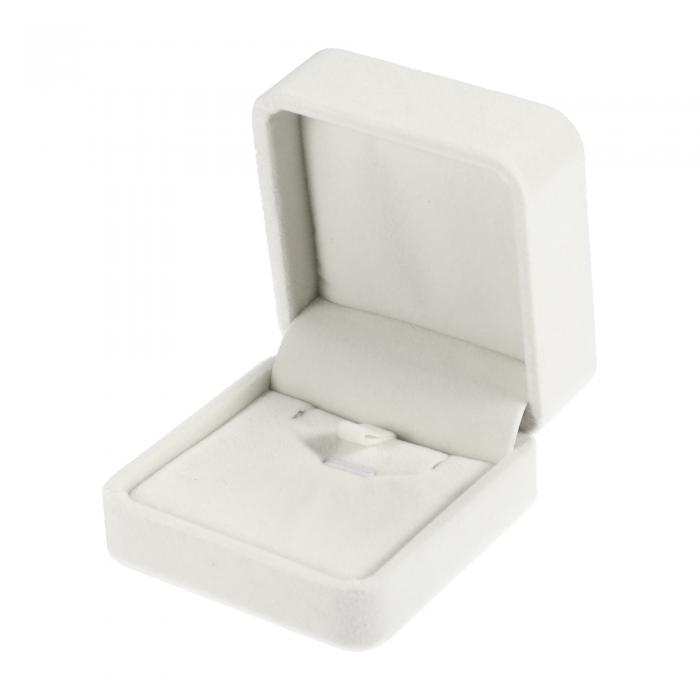 VOCOSTE ネックレスペンダントボックス ジュエリーディスプレイボックス 婚約破棄用化粧箱 スエード 白