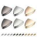 ジッパーテールクリップ ネジ付き 22 mm 金属 三角形 ジッパーバックルテールストッパーエンドチップ レザークラフトDIY装飾用 ゴールデン ブラック シル...