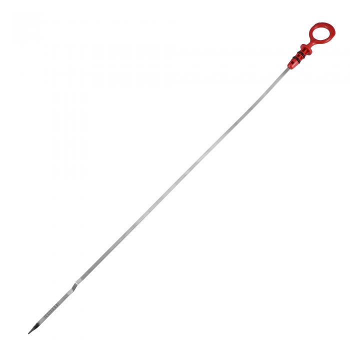 X AUTOHAUX 車のエンジンオイルディップスティック Volvoに対応 XC90 2.5L L5に対応 2003-2006 オイルレベルディップスティック オイルトランスレベルディップ 9497557 プラスチック ステンレス シルバートーン レッド