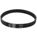 タイミングベルト T5 x 260 52歯 幅10mm ステッピングモータ用 ブラック ゴム