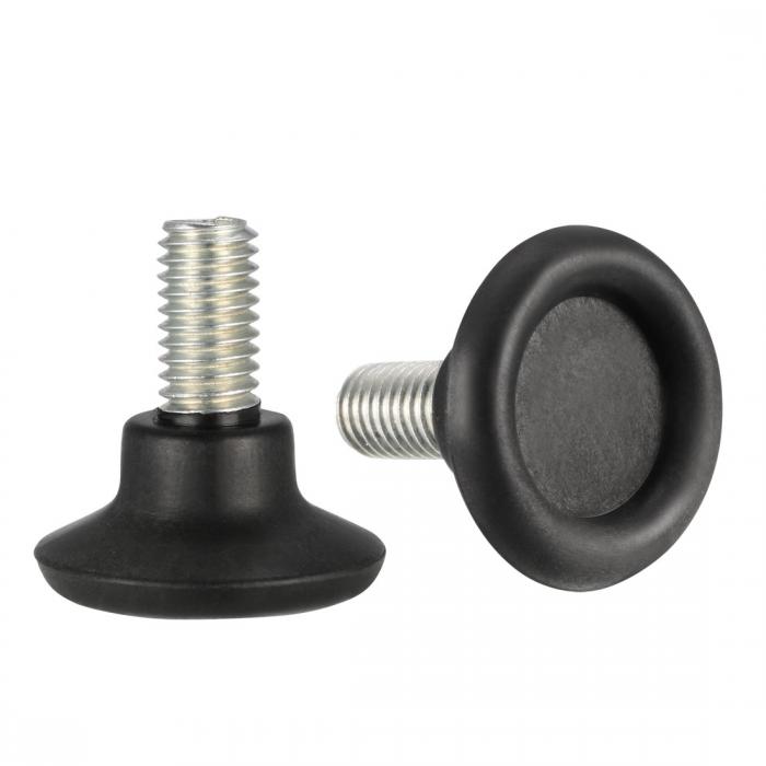 家具レベラー レベリング足 調節可能な高さ13mm~18mm M8x14mm ネジ付き 4個入り
