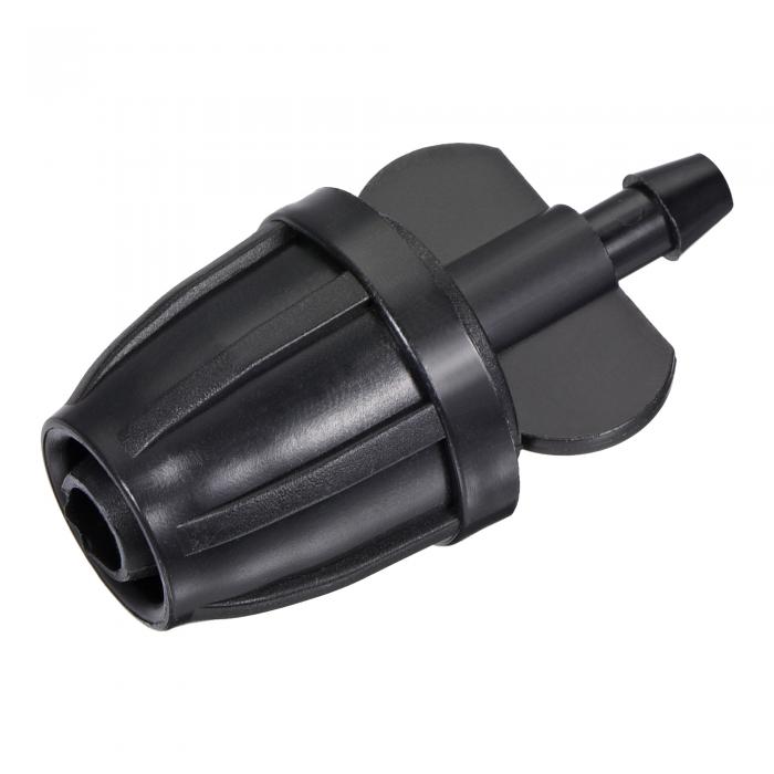 バーブロック用品 PP POM製 ブラック 点滴灌漑チューブカップリング 庭の温室農業の散水 スプリンクラ..