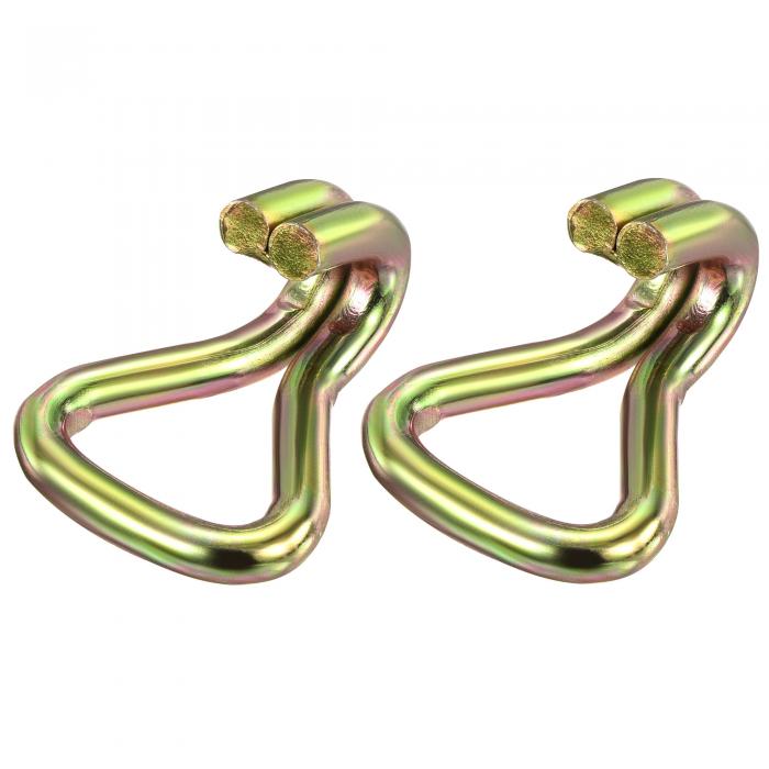 張力装置 ダブルJストラップフック 高ロード プラスチック製コート トラックトレーラー用 長さ27 mm 2個入