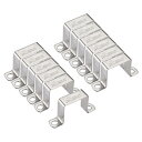 U形コネクタブラケット 43 x 46mm 304ステンレス鋼 ドアクローズド バーホルダー ストラットチャンネル用 12個入り