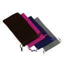 PATIKIL 巾着ギフトバッグ 17x8 cm 4個 ソフトフランネルクロス 収納ポーチ ジュエリー メガネ 結婚式用 4カラー