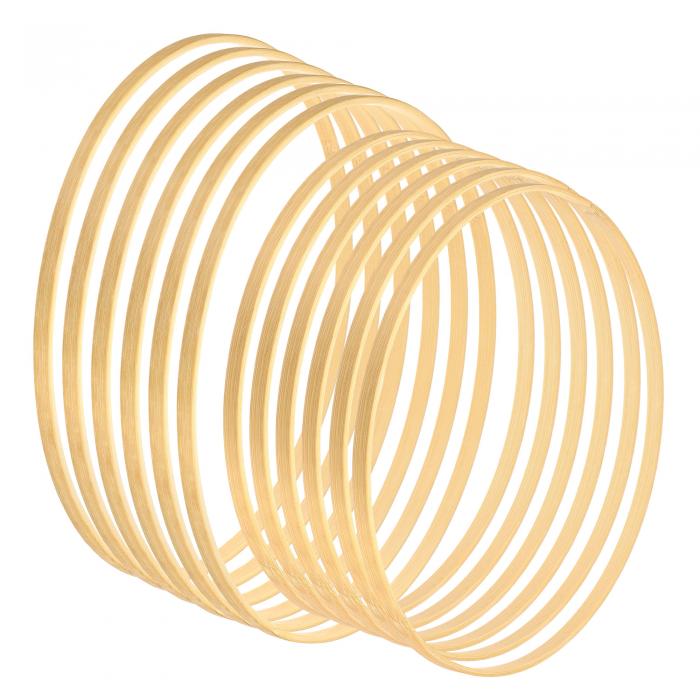 PATIKIL 26cm/30cm 木製バンブーフローラルフープ クラフトリング DIY 結婚式 花輪の装飾 ドリームキャ..