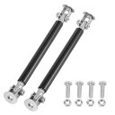 X AUTOHAUX スプリッターストラットタイロッド 調整可能なスプリッターサポートロッド カーバンパーリッププロテクター ユニバーサル 100 mm ブラック 2個