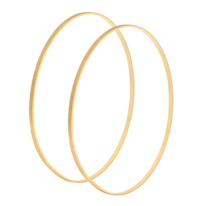 PATIKIL 33cm直径 木製バンブーフローラルフープ 2個入り クラフトリング DIY 結婚式 花輪の装飾 ドリームキャッチャー ハンギングクラフト