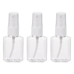 PATIKIL 30mL スプレーボトル 3個 プラスチック 細かい霧 詰め替え可能 ディスペンサーボトル 旅行用 空港用 クリア