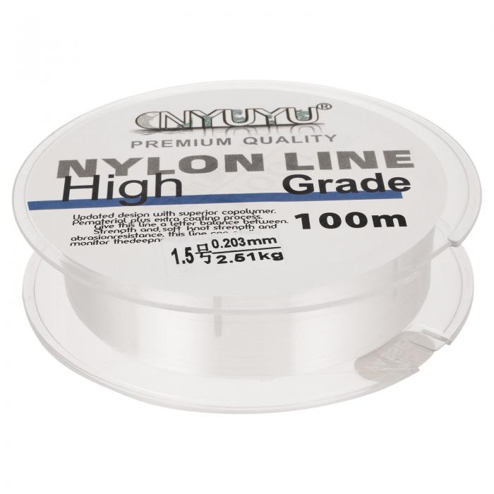 PATIKIL 328FT/109ヤード6lbナイロン釣りライン ナイロンフルオロカーボンコート製 クリア 1.5# コードチャーム装飾壁バルーンランタン 耐摩...