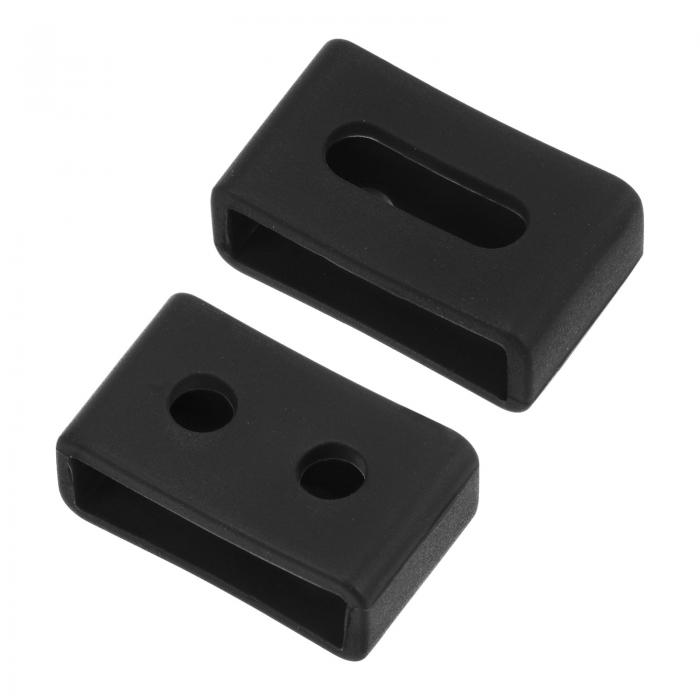 時計バンドストラップループ ラバー 代替 ファスナーリング シリコン ウォッチホルダーキーパー 18mm幅..