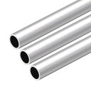 6063アルミニウム丸管 300mm長さ 外径14-15mm シームレスアルミニウムストレートチューブ 11mm ID x 14mm OD、3個
