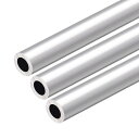 6063アルミニウム丸管 300mm長さ 20mm外径 10-18mm内径 シームレスアルミニウムストレートチューブ 12mm ID x 20mm OD、3個