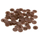 スクリューキャップカバー 17x4 mm プラスチック製 ネジ飾りカバー プラスカム用継手ナット セルフタッピンねじ ブラウン 160個