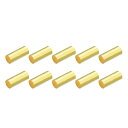 真鍮管スペーサービーズ 2 mm x 5 mm グロッシービード 1.7 mm内径 DIYジュエリー製作 工芸プロジェクト用 ゴールドトーン 100個