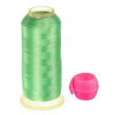 3600 Mポリエステル刺しゅう糸糸巻きセット ミシン刺繍機用 糸のほつれ防止 ライトグリーン ピンク