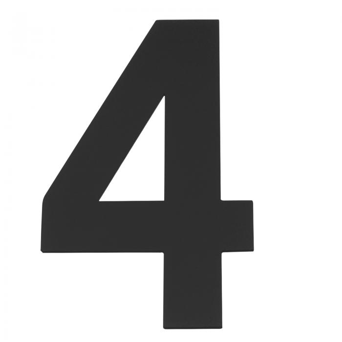 PATIKIL 屋外用 3"自己粘着式ハウスナンバー 1個 ステンレススチール製アドレス表示サイン モダンスタイル ハウスナンバー ナンバー4