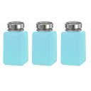 アルコール用プッシュダウンポンプディスペンサー ボトルプレス液体空容器 3個 6 Oz/180ml ブルー(4)