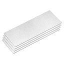 6061 アルミニウムシート 4 個 250mm x 100mm 長方形アルミニウムプレート 厚さ 0.8mm のフラットメタルストック 保護フィルム付き