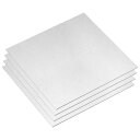 6061 アルミニウムシート 4 個 150mm x 150mm 長方形アルミニウムプレート 厚さ 0.8mm のフラットメタルストック 保護フィルム付き