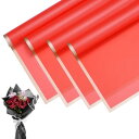 M METERXITY 20シートの花束用ラッピングペーパー 23インチの赤い金のエッジBO PP防水フラワーラッピングペーパー ウェディング/パーティー/誕生...