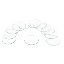 12個の時計用水晶ガラスレンズ 24mmフラットラウンドメガネ時計フェイス水晶レンズ交換部品 時計修理用 クリア