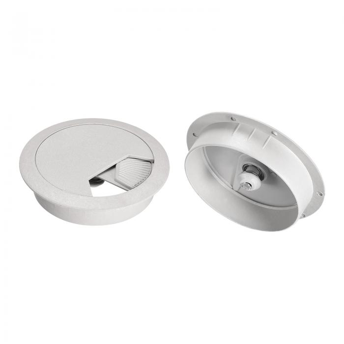 2個セット ケーブルホールカバー 2.4"/60 mm ABSデスクケーブルワイヤーコードグロメットホールカバー ..