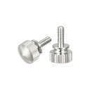 ローレットつまみねじ 真鍮ショルダーボルト グリップノブの留め具 ニッケルメッキ M3x8mm 2個