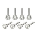 ローレットつまみねじ 真鍮ショルダーボルト グリップノブの留め具 ニッケルメッキ M3x14mm 8個