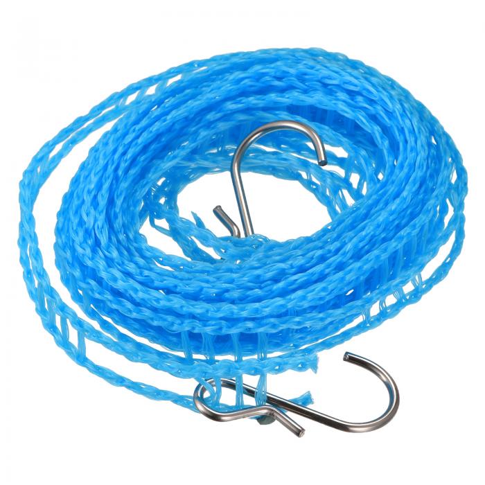 ポータブル物干し 3 M ナイロン 防風 ノンスリップ洗濯ラインロープ コートヤード アウトドア 旅行 キャンプ 洗濯物乾燥用 ブルー