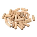 木製ダボピン 溝付き 斜めエンド 木製 ダボペグ キルン 乾燥 広葉樹 木工 家具 棚用 10x30mm 36個入り
