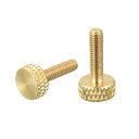 ローレットつまみねじ 真鍮 M3x12 mm フラットグリップボルトノブファスナー 電子機械用 2個