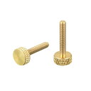 ローレットつまみねじ 真鍮 M3x16 mm フラットグリップボルトノブファスナー 電子機械用 2個