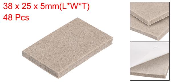 粘着フェルトテープ セルフスティック フェルト家具ストリップロール 38 x 25 mm ベージュ 48個 [2]