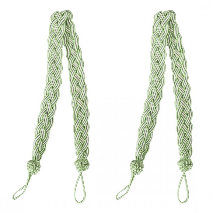 カーテンタイバック 58 cmカーテンホールドバック 装飾的 ロープカーテンホールドバックホルダー?カーテンウィンドウ 緑 2個