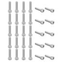 PATIKIL 1/4-20 x 1" 六角ソケットキャップヘッドボルト 30個セット 304ステンレススチール18-8 建設 製造 エンジニアリング 組み立て 家具用 マシンフルスレッド