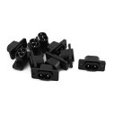 ACソケット パワーインレットソケット オスコネクタパネルマウント AC 250V 2.5A IEC320 C7 10個入り