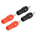 バインディングポスト M4ねじアンプコネクタ 43x13mm 4mmバナナソケット 2ペア入り