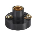 ランプソケット 30x20 mm スクリューベース電球ホルダー E10ライト用 ブラック 5個
