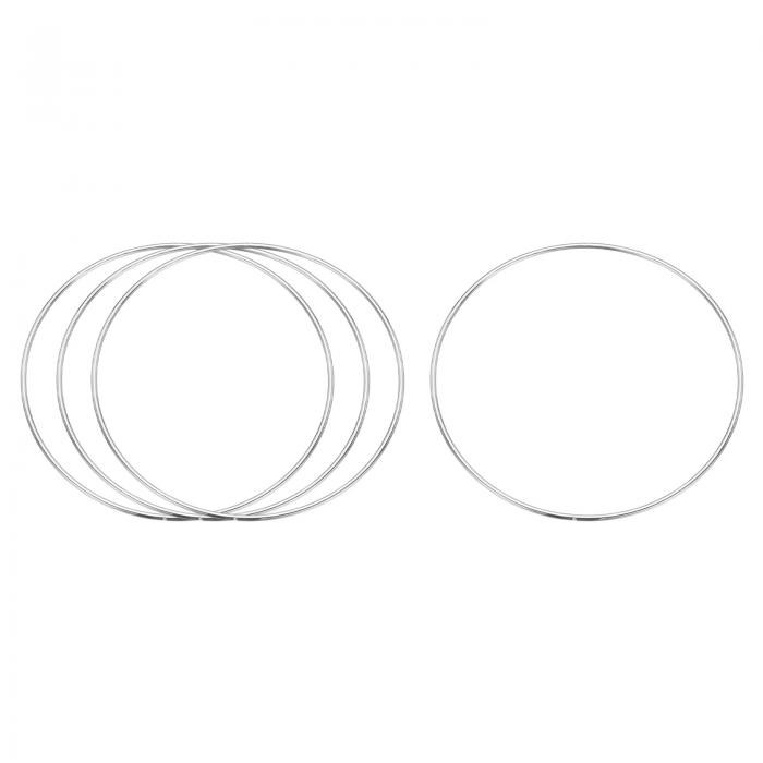 クラフト用メタルフープ4個 5.5インチドリームキャッチャーリングフローラルマクラメフープ ウェディン..