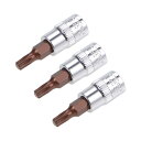 ビットソケット トルクスT S2スチール 48 mm長さ 3個 1/4