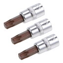 ビットソケット トルクスT S2スチール 48 mm長さ 3個 1/4