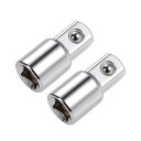 ソケットアダプター 減速ソケットアクセサリー 9.5mmF-12.7mmM シルバートーン Cr-Vスチール クロムメッキポリッシュ 長さ37mm ラチェットレ...