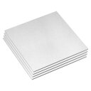 6061 アルミニウムシート 4 個 50mm x 50mm 長方形アルミニウムプレート 3 mm 厚のフラットメタルストック 保護フィルム付き