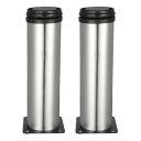 家具の足 レベリング足 15mmの調節可能な範囲 180mm-195mm ステンレススチール プラスチック 2個入り