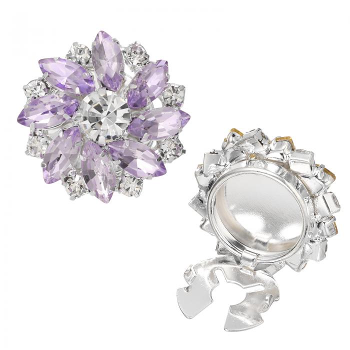 PATIKIL 女性用ボタンカバーカフリンクス、シャツスリーブスーツタキシードメンズビジネスウェディングギフトクラフトビジネスバースデー、シルバートーン（ライトパープル）