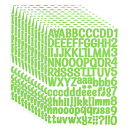 PATIKIL ビニール文字数字ステッカーキット 1512ピース12シート自己粘着デカール 郵便受けサイン住所DIYクラフトカード用(ライト緑)