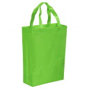 PATIKIL 36x25cm 再利用可能なギフトバッグ 10個 縦型 不織布 食料品のトートバッグ 旅行収納用 グリーン
