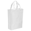PATIKIL 36x25cm 再利用可能なギフトバッグ 10個 縦型 不織布 食料品のトートバッグ 旅行収納用 ホワイト